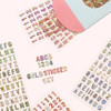 Gold silhouette Alphabet and Number removable sticker set