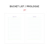 Bucket list & Prologue - GMZ Brilliant dateless weekly planner scheduler