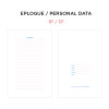 Epilogue & Personal data - GMZ Brilliant dateless monthly planner scheduler