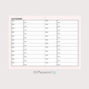 ID / Password - PAPERIAN 2021 Color plan dated weekly diary planner