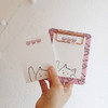 N.IVY Lovely kitty clipboard holder with sticky notepad
