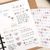 Usage example - PLEPLE Upper case Alphabet sticker 8 sheets set
