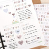 Usage example - PLEPLE Number sticker 8 sheets set