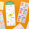Pack of 6 sheets - Second Mansion Hologram confetti removable sticker seal 19-24