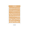 Brown - Wanna This Ddung phabet pastel Alphabet letter sticker