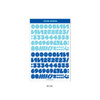Blue - Wanna This Ddung phabet bold Number letter sticker