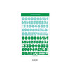 Green - Wanna This Ddung phabet bold Number letter sticker