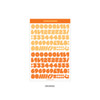 Orange - Wanna This Ddung phabet bold Number letter sticker