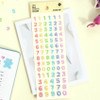 ICONIC Jelly Alphabet and Number glitter sticker set