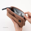 03 Cinnamon Brown - Byfulldesign Multi Pocket Long Zipper Pouch