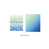 Alphabet green blue - Indigo Color and Gradation Alphabet sticker set