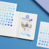Alphabet green blue - Indigo Color and Gradation Alphabet sticker set