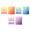 Indigo Color and Gradation Alphabet sticker set