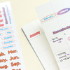 Usage example - Indigo Months of the year PET clear sticker