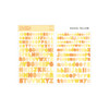 Pastel Yellow - Bookfriends Colorful Alphabet translucent sticker set