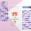 Usage example - Bookfriends Colorful Alphabet translucent sticker set