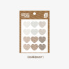 Dust -  Wanna This Heart check large deco sticker set of 3 sheets