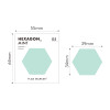 Size - PAPERIAN Hexagon large planner bookmark sticky notepad