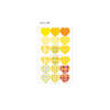 Yellow - ICIEL Newtro large check heart paper sticker set