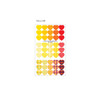 Yellow - ICIEL Newtro medium check heart paper sticker set