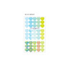 Blue Green - ICIEL Newtro medium check heart paper sticker set