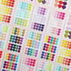 ICIEL Newtro medium check heart paper sticker set