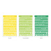 01 Basic Alphabet - Wanna This Square Alphabet Number Paper Sticker Set