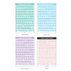 02 Pastel Alphabet - Wanna This Square Alphabet Number Paper Sticker Set