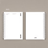 White - Ardium B+W wire bound hardcover lined notebook