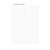 11. Grid 4 Divided - Wanna This Diary refill papers for A5 size 6 ring binder