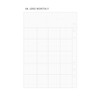 08 Grid Monthly - Wanna This Diary refill papers for A5 size 6 ring binder