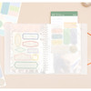 Usage example - Basic 20 rings sticker organizer book with label stickers
