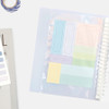 Usage example - Basic 20 rings sticker organizer book with label stickers