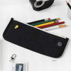 Black - 2NUL Pencil keeper flat zipper cotton pen case