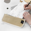 Oatmeal - 2NUL Pencil keeper flat zipper cotton pen case