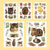 Animal self-cut paper and clear sticker set