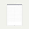 07 Moon gray - Wanna This Standard writing B5 half divided grid notepad