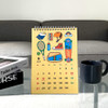 Design Comma-B 2022 Retro Dated Monthly Desk Calendar