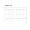 Yearly total - O-CHECK Lovely Dateless Daily Cash Planner