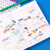 Usage example - Wanna This Sign Pen Low Case Alphabet Number Sticker Pack