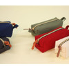 O-CHECK Canvas Multi Zipper Pencil Case Pouch