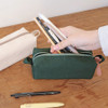 Watermelon green - Canvas Box Pencil Case Sturdy Stationery Pouch