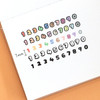 Letter size - Indigo Basic Korean Hangul Alphabet Number Removable Sticker Pack