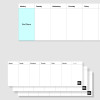 Detail of Chachap Simple Dateless Weekly Desk Planner Notepad