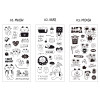 Option - ICONIC Drawing Clear and Removable Paper Sticker Pack