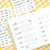 Usage example - Indigo Gibon Handwriting Diary Sticker Pack