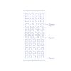 Square - Paperian Pigment Clear Removable Sticker Pack of 28 sheets