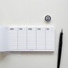 Black Monday to Friday Weekday Planner Notepad