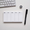 Black Monday to Friday Weekday Planner Notepad