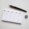 Black Monday to Friday Weekday Planner Notepad